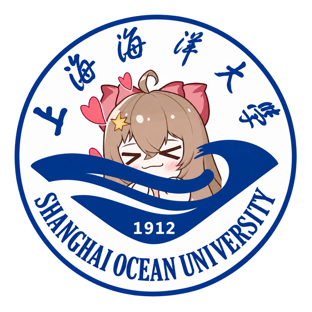 上海海洋大学卡通校徽